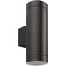 4 PACK Up & Down Twin Outdoor Wall Light - 2 x 7W GU10 LED - Textured Black - LoopsDirect