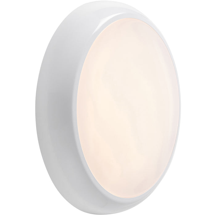 Gloss White Commercial IP65 Bulkhead Light - 18W CCT LED Module - Corridor Lamp - LoopsDirect