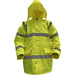 XL Yellow Hi-Vis Motorway Jacket with Quilted Lining - Retractable Hood Loops