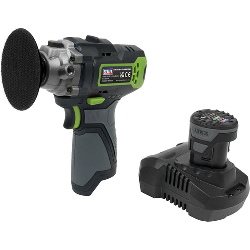 10.8V Cordless Polisher Kit - 75mm Pad Size - Includes 2Ah Battery & Charger Loops