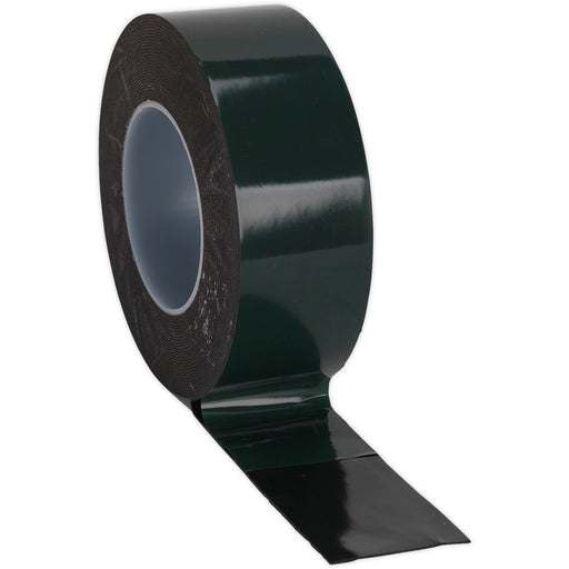 50mm x 10m Double-Sided Adhesive Outdoor Foam Tape - Green Backed - High Tack Loops