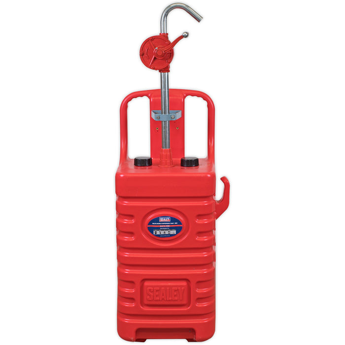 55L Portable Dispensing Tank with ys10332 Oil Pump - 2" BSP Thread - Wheeled Loops