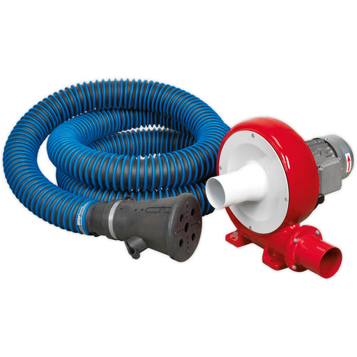 Exhaust Fume Extractor System - 5m Single Ducting - 370W Motor - Wall Mountable Loops