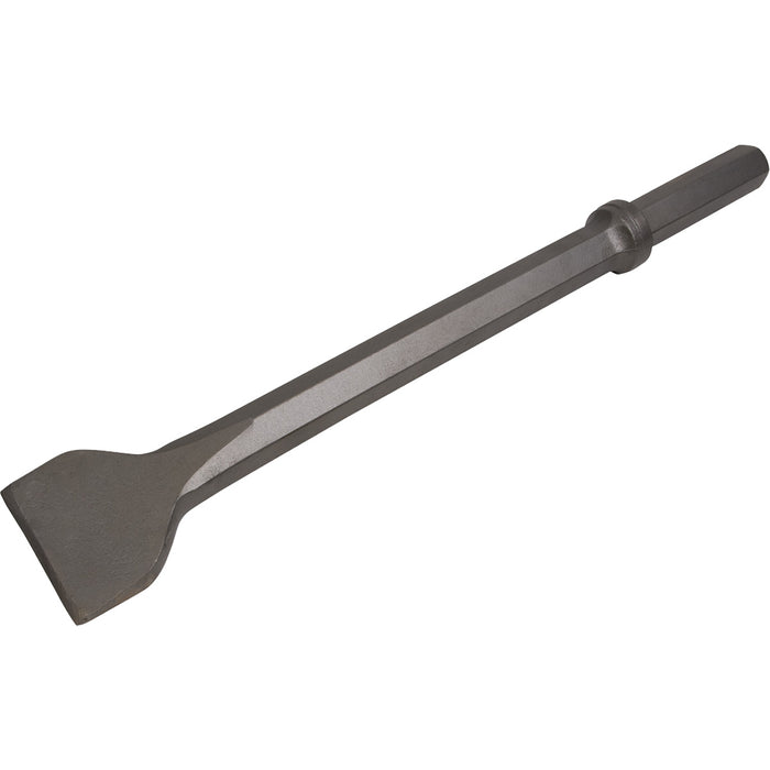 75 x 460mm Wide Impact Chisel - 1" Hex Shank - Demolition Breaker Steel Loops