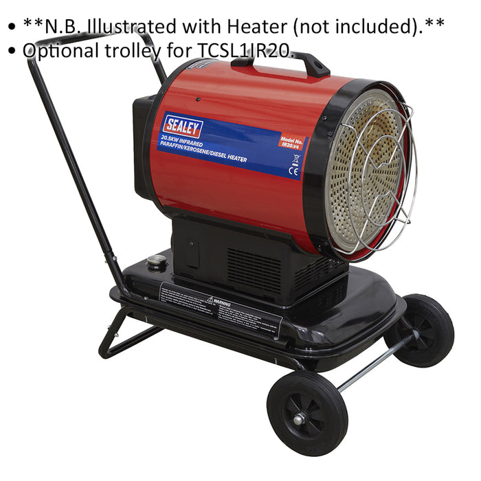 Trolley for ys04850 Infrared Heater - Optional Extra - Heater Not Included Loops