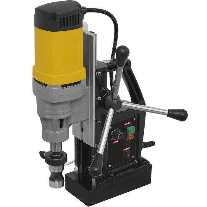 60mm Magnetic Drilling Machine - 16mm Twist Drill Chuck - Variable Speed - 110V - LoopsDirect