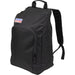 300 x 450mm Work Backpack - Black - 2 Pocket Rucksack - Adjustable Padded Straps Loops