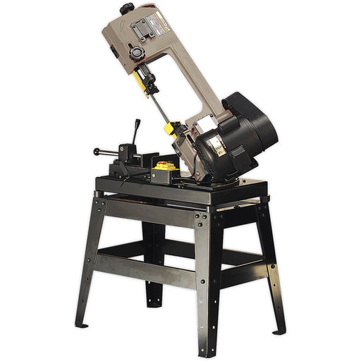 150mm 3-Speed Metal Cutting Bandsaw - Quick Lock Vice & Stand - Fully Guarded Loops