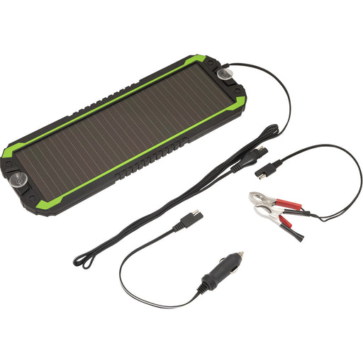 12V / 1.5W Solar Power Panel - Trickle Battery Charger - Car Campervan Travel Loops