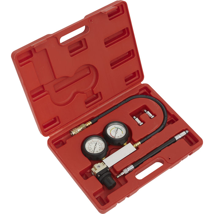 Petrol Engine Cylinder Leakage Tester - Twin Gauge Manifold - Engine Diagnosis Loops